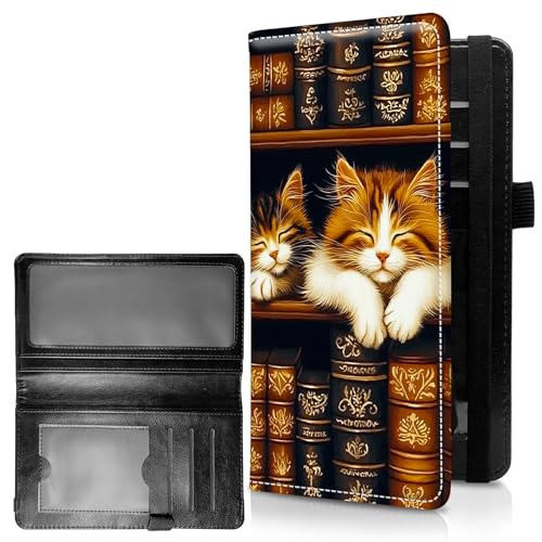 RWUTYTIUL Personalisierte Scheckbücher für Damen und Herren, Große Kapazität Leder Kariert Buchumschlag Halter Hülle mit Stifthalter Schecks Organizer Damen Kartenhalter Geldbörse, Checkbook-899 von RWUTYTIUL