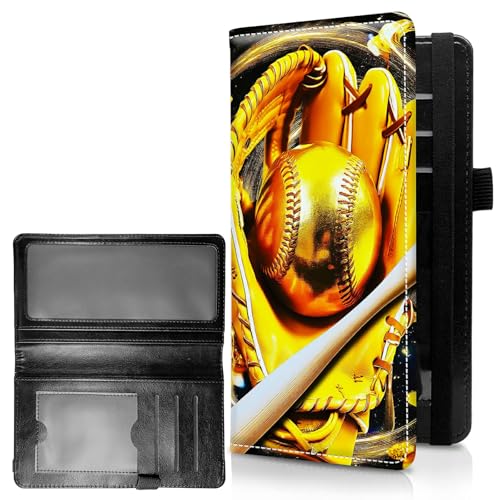 RWUTYTIUL Personalisierte Scheckbücher für Damen und Herren, Große Kapazität Leder Kariert Buchumschlag Halter Hülle mit Stifthalter Schecks Organizer Damen Kartenhalter Geldbörse, Checkbook-898 von RWUTYTIUL