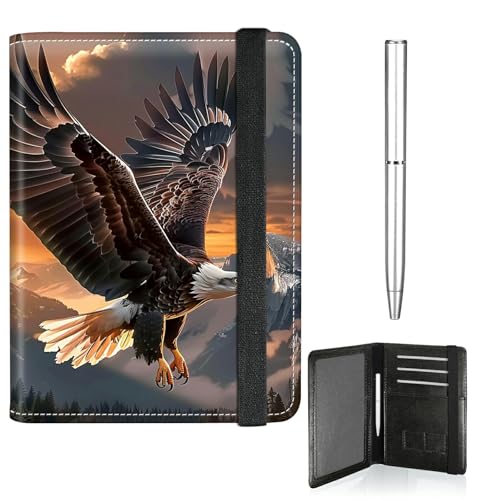 RWUTYTIUL Reisepass- und Impfkartenhalter, niedlicher Reisepasshalter, elastisches Band, Brieftasche, RFID-blockierend, PU-Leder, Kartenetui, Reisezubehör mit Stift, für Damen und Herren, 593 von RWUTYTIUL