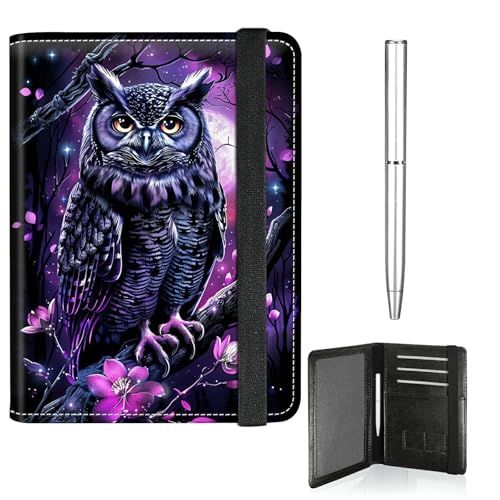 RWUTYTIUL Reisepasshülle für Reisen, Damen, Herren, PU-Leder, Reisepass- und Impfkartenhalter, Kombi, Gummiband, Brieftasche, RFID-blockierend, Reisepasshalter, Drache, 664 von RWUTYTIUL