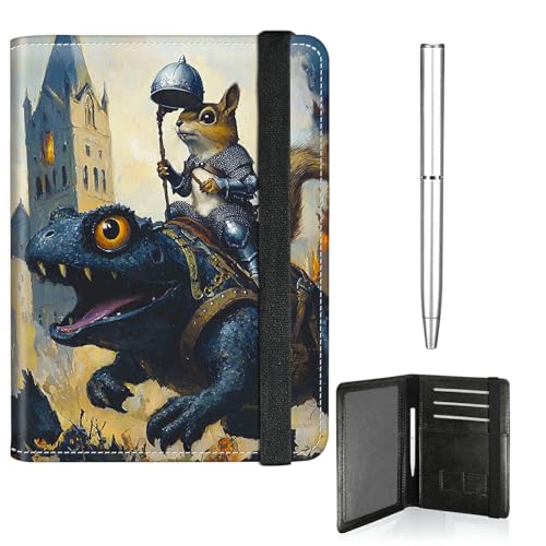 RWUTYTIUL Reisepasshülle mit Schmetterlingsmotiv für Reisen, Damen, Herren, Leder, Reisepass- und Impfkartenhalter, Kombi, Gummiband, Brieftasche, RFID-blockierend, Reisepässe, Buchhalter mit Stift von RWUTYTIUL