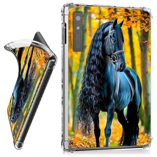 RWUTYTIUL Schutzhülle für Onyx Boox Go 10,3 Zoll / Boox Note X3 Pro E-Reader, transparent, stoßfest, leicht, TPU, Zubehör, für Damen und Herren, Ahornblatt, schwarzes Pferd RWUTYTIUL Schutzhülle für Onyx Boox Go 10,3 Zoll / Boox Note X3 Pro E-Reader, transparent, stoßfest, leicht, TPU, Zubehör, für Damen und Herren, Ahornblatt, schwarzes Pferd von RWUTYTIUL