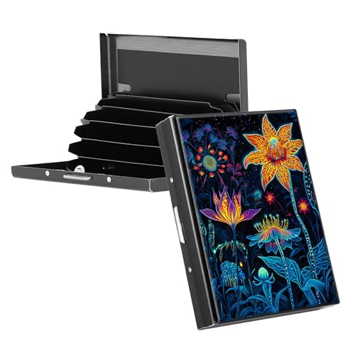 RWUTYTIUL Visitenkartenetui aus Metall für Damen und Herren, Aluminium, RFID-Kartenhalter, rechteckig, Kreditkartenetui für Kreditkarten, Ausweise, Reisebrieftasche, Kolibri, KBE-680 von RWUTYTIUL