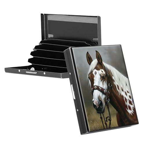 RWUTYTIUL Visitenkartenetui aus Metall für Damen und Herren, Aluminium, RFID-Kartenhalter, rechteckig, Kreditkartenetui für Kreditkarten, Ausweise, Reisebrieftasche, Kolibri, Pferd RWUTYTIUL Visitenkartenetui aus Metall für Damen und Herren, Aluminium, RFID-Kartenhalter, rechteckig, Kreditkartenetui für Kreditkarten, Ausweise, Reisebrieftasche, Kolibri, Pferd von RWUTYTIUL