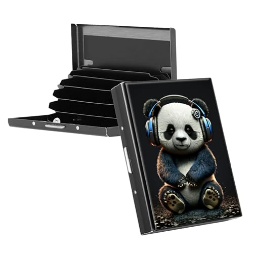 RWUTYTIUL Visitenkartenetui aus Metall für Damen und Herren, Aluminium, RFID-Kartenhalter, rechteckig, Kreditkartenetui für Kreditkarten, Ausweise, Reisebrieftasche, Zubehör, Kolibri-Blume, Cate Panda RWUTYTIUL Visitenkartenetui aus Metall für Damen und Herren, Aluminium, RFID-Kartenhalter, rechteckig, Kreditkartenetui für Kreditkarten, Ausweise, Reisebrieftasche, Zubehör, Kolibri-Blume, Cate Panda von RWUTYTIUL