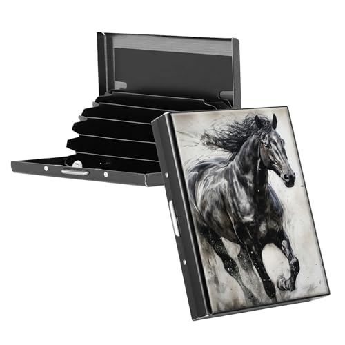 RWUTYTIUL Visitenkartenetui aus Metall für Damen und Herren, Aluminium, RFID-Kartenhalter, rechteckig, Kreditkartenetui für Kreditkarten, Ausweise, Reisebrieftasche, Zubehör, Kolibri-Blume, Pferde Run RWUTYTIUL Visitenkartenetui aus Metall für Damen und Herren, Aluminium, RFID-Kartenhalter, rechteckig, Kreditkartenetui für Kreditkarten, Ausweise, Reisebrieftasche, Zubehör, Kolibri-Blume, Pferde Run von RWUTYTIUL