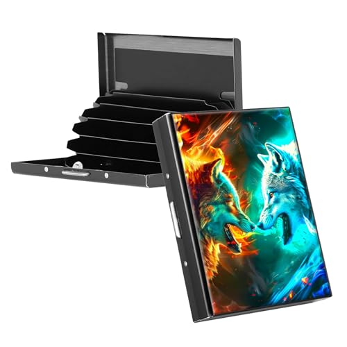 RWUTYTIUL Visitenkartenetui aus Metall für Damen und Herren, Aluminium, RFID-Kartenhalter, rechteckig, Kreditkartenetui für Kreditkarten, Ausweise, Reisezubehör, Kolibri, KBE-718 von RWUTYTIUL