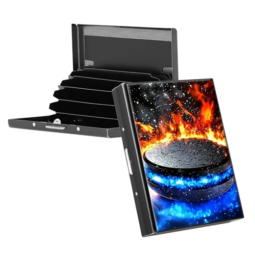 RWUTYTIUL Visitenkartenhalter für Geldbörse, schlankes Aluminium, RFID-Tasche, Metall, rechteckig, Tarjetero-Etui für Kreditkarten, Ausweise, Reisezubehör, Damen und Herren, Flamingo-Himmel, KBE-909 von RWUTYTIUL