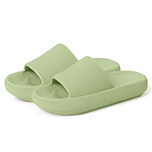 RXLLDOLY Badeschuhe Damen Herren- 45mm Dicke Sohle Badelatschen, Unisex Hausschuhe Schlappen, Rutschfest Weich Schnell Trocknend Badeschlappen Cozy Slides Indoors Outdoors von RXLLDOLY