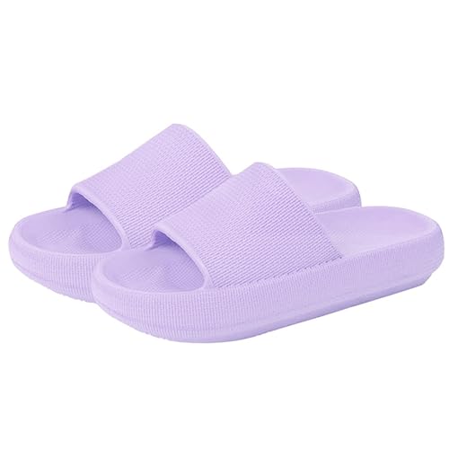 RXLLDOLY Badeschuhe Damen Herren Hausschuhe Cozislides Badelatschen Damen Rutschfest Weich Schlappen Wolkenschuhe Sommer Pantoletten Badeschlappen Innen/Außen von RXLLDOLY