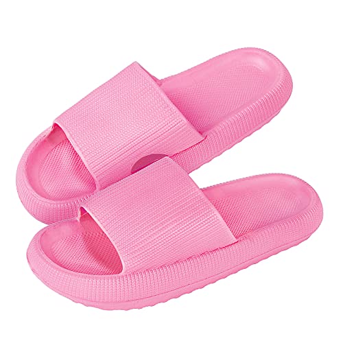 RXLLDOLY Damen Herren Badeschuhe Badeschlappen Slippers Unisex Sommer Streifen Cloudyzz Schlappen Hausschuhe Home Slippers rutschfeste Pantoletten Gartenschuhe Pantoffeln Strand Sandalen von RXLLDOLY