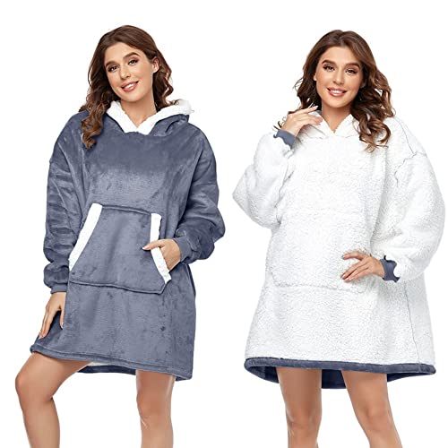 RXLLDOLY Unisex Riesen Hoodie Sweatshirt Decke - Super Weiche Warme komfortable Hoodie, Gemütliche Geeignet Kuschel Kapuzenpullover für Damen Herren Wohnzimmer Schlafzimmer von RXLLDOLY