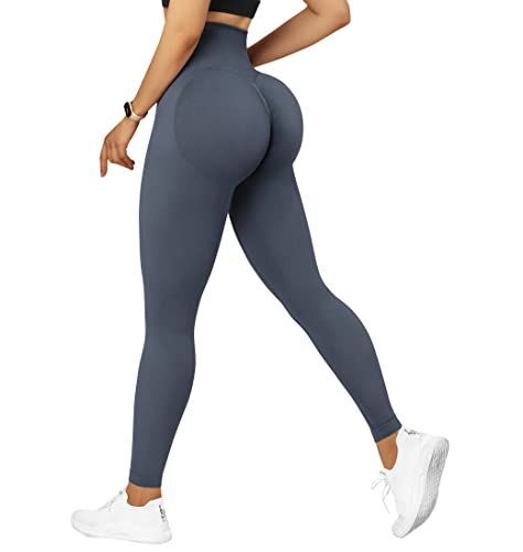 RXRXCOCO Cross Waist Nahtlose Gym Leggings für Damen High Waist Boom Booty Laufhose Push Up Scrunch Butt Figurbetonte Sporthose Leggings von RXRXCOCO