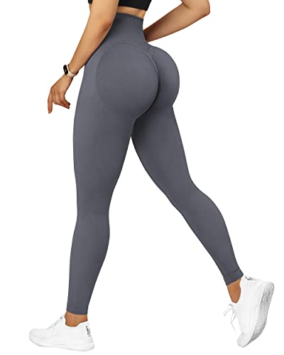 RXRXCOCO Cross Waist Nahtlose Gym Leggings für Damen High Waist Boom Booty Laufhose Push Up Scrunch Butt Figurbetonte Sporthose Leggings von RXRXCOCO