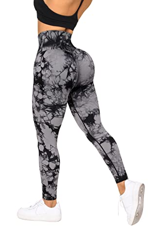 RXRXCOCO Cross Waist Nahtlose Gym Leggings für Damen High Waist Boom Booty Laufhose Push Up Scrunch Butt Figurbetonte Sporthose Leggings von RXRXCOCO