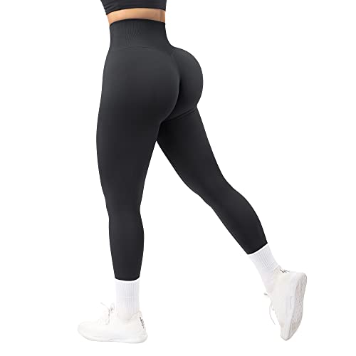 RXRXCOCO Damen Blickdicht Nahtlose Leggings Lang Figurbetonte High Waisted Bauchweg Sports Laufhose Gym Leggings von RXRXCOCO