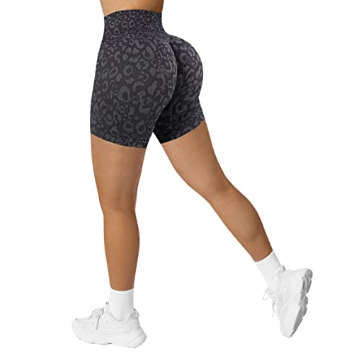 RXRXCOCO Damen Scrunch Butt High Waisted Push Up Kurze Sporthose Nahtlos Booty Gym Sport Shorts Laufhose Radlerhose Kriegsmarine Size L von RXRXCOCO