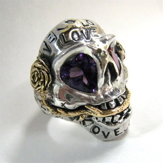 Bronze Rose Totenkopf Ring von RXVrings