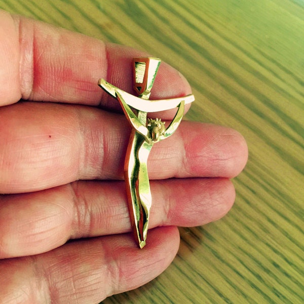 Kruzifix Modern 24K Massivgold von RXVrings