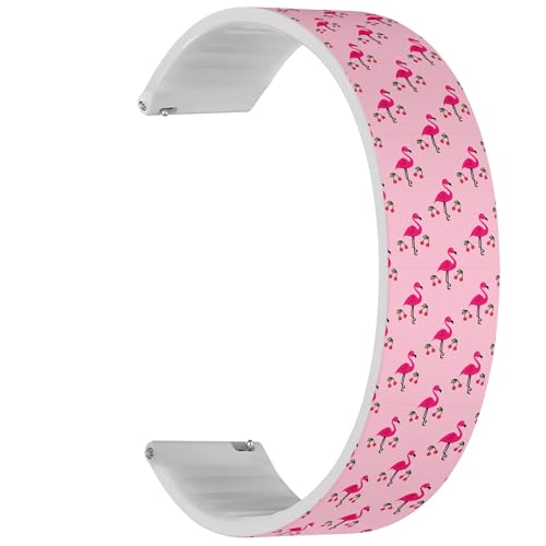 Solo Loop-Armband, kompatibel mit Garmin Forerunner 255/255 Music, 265, 745, Venu 2, Venu 3, Vivoactive 4 (Pink Girl Dinosaurier), Schnellverschluss, 22 mm, dehnbares Silikonband, Zubehör, Silikon, von RYANUKA