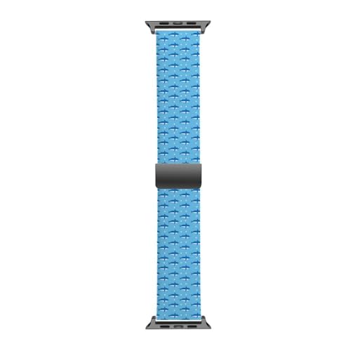 Solo Loop-Armband, kompatibel mit allen Apple Watch-Serien 38/40/41 mm (Shark Baby Kid Cartoon), dehnbares Silikonband, Zubehör, Silikon, Kein Edelstein von RYANUKA