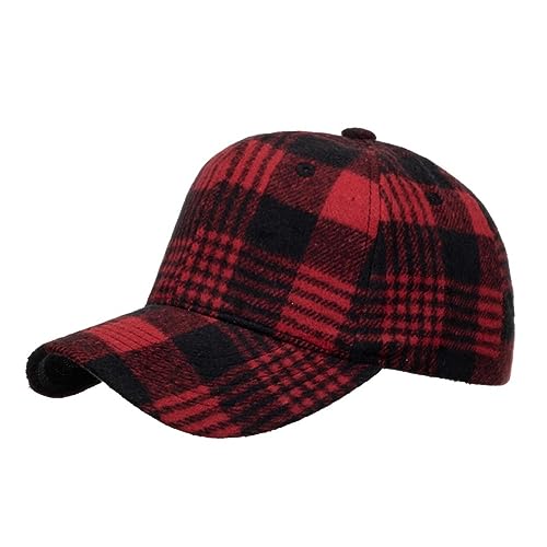 RYDLE Basecap Herren Karierte Baseballkappe Für Männer Und Frauen, Visierhut, Verstellbarer Sport-Sonnenhut, Baseballkappe, Hut, Sport-Sonnenhut, Baseballkappe, Stil 1, 56–60 cm von RYDLE