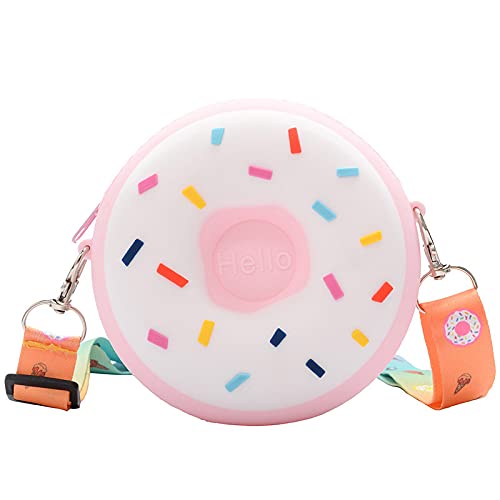 RYHMHA Donut Geldbörse Handtasche Münzbörse Silikon Tasche, Holds Four Lipsticks and a Set of Keys, rosa von RYHMHA