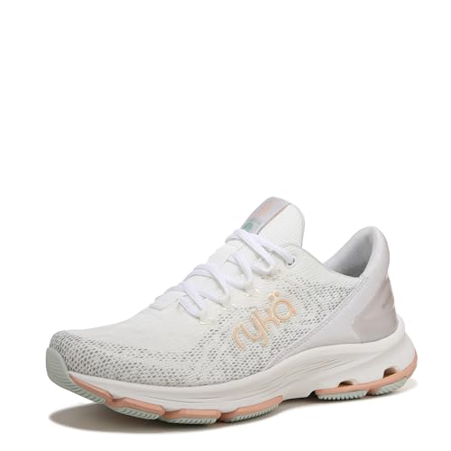 Ryka Damen Devotion X Wanderschuh Sneaker, Weiß glänzend, 39.5 EU Weit von Ryka