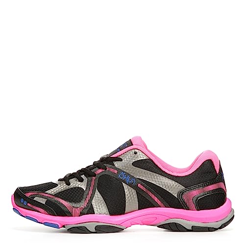 Ryka Damen Influence Cross-Sneaker, Black/Atomic Pink/Royal Blue/Forge Grey, 39 EU von Ryka