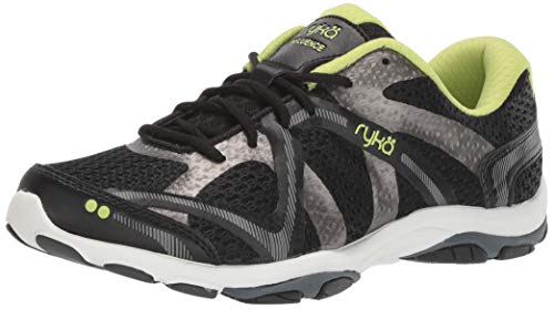 Ryka Damen Influence Crosstrainer, Schwarz/Sharp Green/Forge Grey/Metallic, 38.5 EU von Ryka