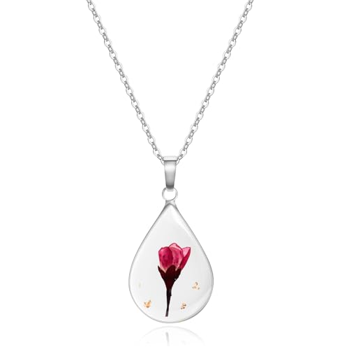 RYKKZ Birth Flower Necklace (August Geburtsblume Silber) von RYKKZ
