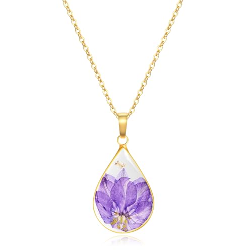 RYKKZ Birth Flower Necklace (Juli Geburtsblume Gold) von RYKKZ