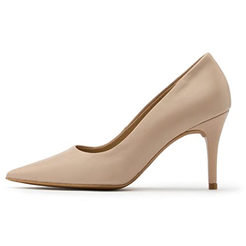 RYŁKO - Damen Pumps I Stiletto I Glattleder I Lederfutter I Sorgfältig Gemacht I Elegant und Bequem I 8ZNE0 - Beige, Größe 38 von RYŁKO