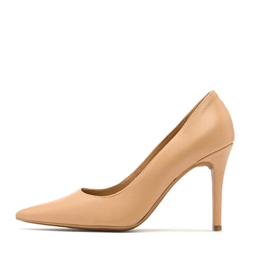 RYŁKO - Damen Pumps I Stiletto I Glattleder I mit Hohem Absatz I Innenfutter aus Leder I Elegant und Bequem I Sorgfältig Gemacht I Langlebig I 9UNC5 - Beige, Größe 38 von RYŁKO