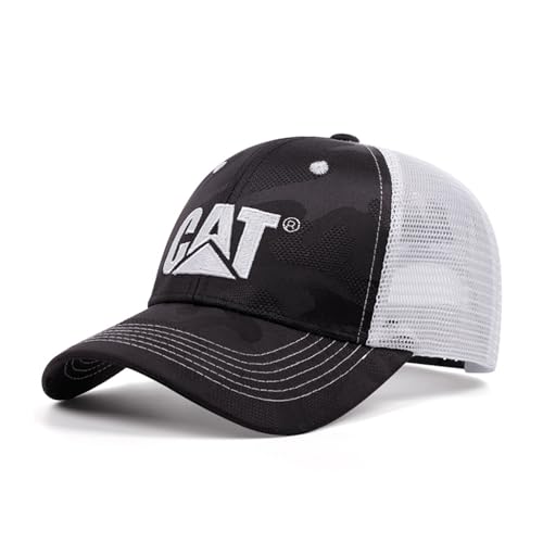 RYNDEX Baseballkappe Herren Einstellbare Ca.ter-pillar, Kappe Verstellbare Baumwolle, Baumwolle Kappe Herren und Cap Damen, Twill(Black) von RYNDEX