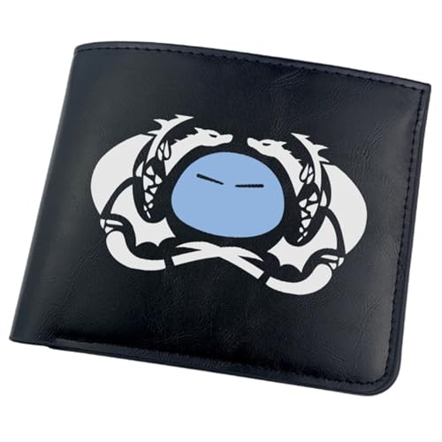 RYNDEX That Time I Got Rein-carn-ated As a Slime Anime-Geldbörsen, Bifold Kleiner Geldbeutel, PU-Leder Geldbörse Brieftasche Wallet(Color:Black 1) von RYNDEX