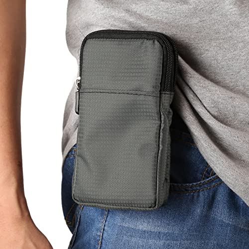 Kleine Schultertaschen Handy Herren, Smartphone Gürteltasche mit Geldbörse, 7.2" Telefon Schulter Messenger Tasche Männer Crossbody Geldbörse Gürtelschlaufe Schutzhülle Brieftasche Holster Hüfttasche von RYSTJPHK
