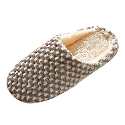 Flache Hausschuhe Damen Slipper Fleece Pantoffeln Flip Flop Schlappen Warm Gästehausschuhe Plüsch Hause Pantoletten Hausslipper Schuhe Pantoffel Winter Filzpantoffeln Flacheschuhe Winterschuhe / von RYTEJFES