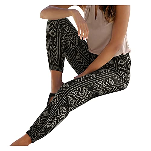 Haremshose Damen Lange Schlupfhose Boho Strandhose, Leicht Freizeithose Loose Sommerhose mit Taschen, S-5XL von RYTEJFES
