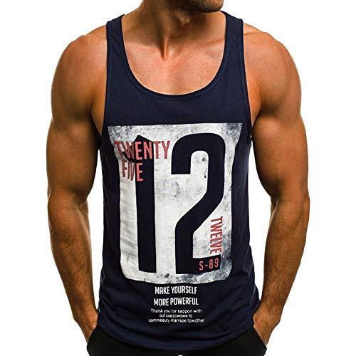 Herren Tank Top Sommer Bodybuilding Sport Fitness Stringer Gym Trägershirts T-Shirt Jogging Ärmellos Muskelshirt Slim Fit Tanktops Männer Tankshirt Unterhemd Achselshirt Laufshirt von RYTEJFES