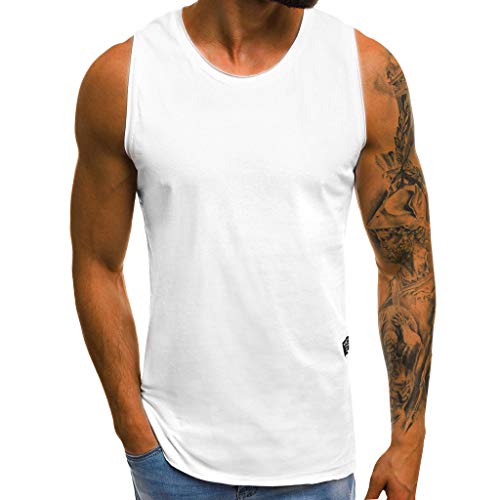 Herren Tanktop Sport Sommer Ärmellos Bluse Lässig T-Shirt Training Achselshirt Loose Weste Bequem Oberteile Muskelshirt Laufshirt von RYTEJFES