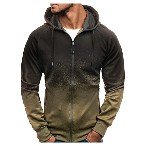 Hoodie Sweatjacke Herren Sweat Zip Hood Kapuzenjacke Kapuzenpullover Hooded Sweatshirt Kapuzenpulli mit Reißverschluss Langarm Hoodies Sport Style Casual Fitness Training Basic von RYTEJFES