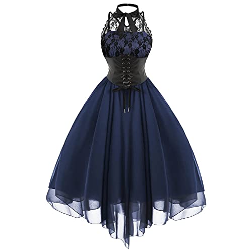 Kleider Damen Festlich Elegant Lang Kurz Große Größen Curvy A Linie Xs Renaissance Halloween Gothic Kleid Lang Festival Outfit Mittelalter Kleid Historisches Vintage Kleidung Cosplay Kostüm $ von RYTEJFES