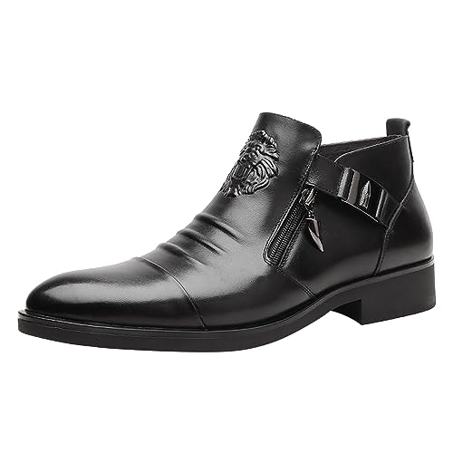 Leder Herrenschuhe, Hochzeit Casual Moderne Formelle Herrenschuhe Schuhe Formal Business Bequeme Leather Lederschuhe Business Klassischer Leder Lackleder Shoes Shoe ! von RYTEJFES