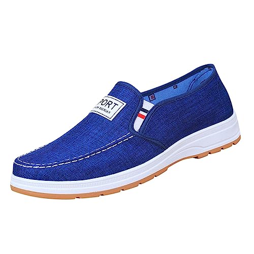 Padel Schuhe Herren, Casual Komfort Beiläufig Segeltuch Sommerschuhe Schuhe Rutschfeste Sommer Leichte Mokassin Segelschuhe Barfussschuhe Canvas Klassisch Lässige Segeltuch Halbschuhe Hallenschuhe von RYTEJFES