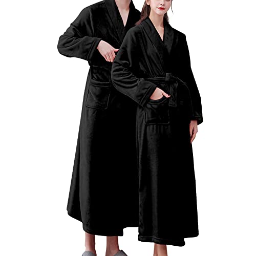 RYTEJFES Bademantel Paar Set Sauna 2 Stück Flauschig Baumwolle Personalisiert Kuschel Bademäntel Saunabademantel Frottee Saunakilt Bathrobe Kimono Negligee Saunatuch Sauna Bademantel Morgenmantel # von RYTEJFES