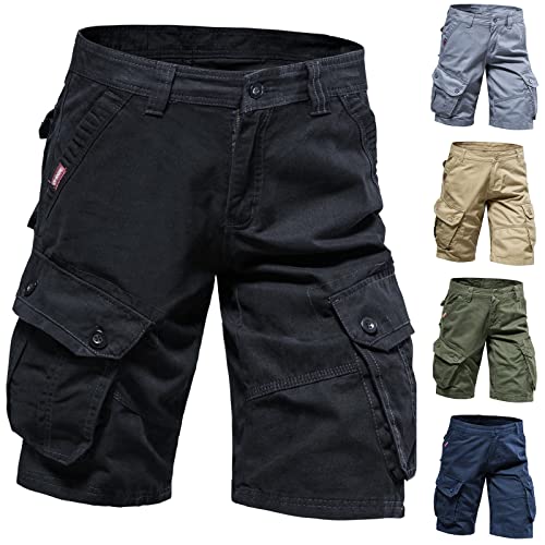 RYTEJFES Baggy Cargohose Herren Mit Schrift Schwarz Weiß Grau Beige Khaki 3XL Grün Cargo Hosen Männer Cargo Pants Cargo Jeans Shorts Sporthose Jogginghose Freizeithose Cargohosen Chino Bermuda NA von RYTEJFES