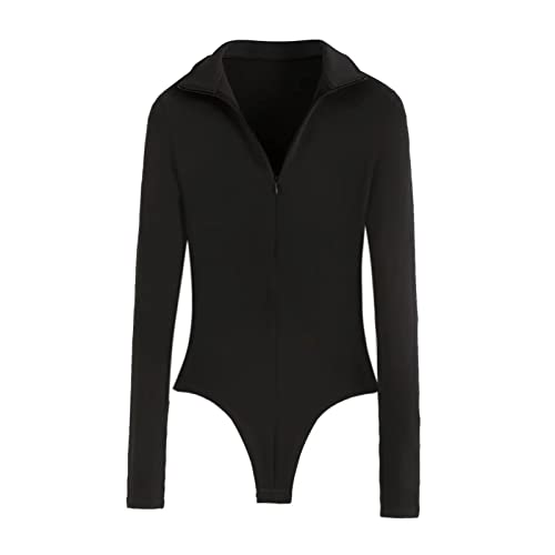 RYTEJFES Bauchweg Body Damen Langarm Shape Bodysuit Women Body Damen Elegant Kurzarm Langarmbody Damen Blau Spitzenbody Schwarz Damen Ouvert Silberner Body Damen Kurzarm Body Suit Women Sexy Tiktok L von RYTEJFES