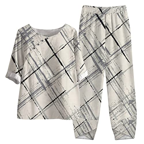 RYTEJFES Damen Hosenanzug Elegant 2 Teilig Hochzeit Kurzgrösse Grün Festlich Für Mollige Beige Tracksuit Loungewear Sommer Outfits Streetwear Freizeitanzug Anzug 2 Teiler Zweiteiler Rot von RYTEJFES