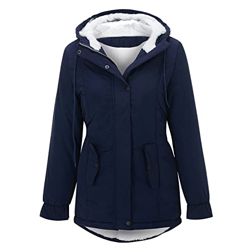 RYTEJFES Damen Plüschmantel Teddy Lang Winter Übergang Jacke Winterparka Steppmantel Sweatjacke Winterjacke Steppjacke Übergangsmantel Kurzmantel Wintermantel Fleecejacke Trachtenjacke # von RYTEJFES